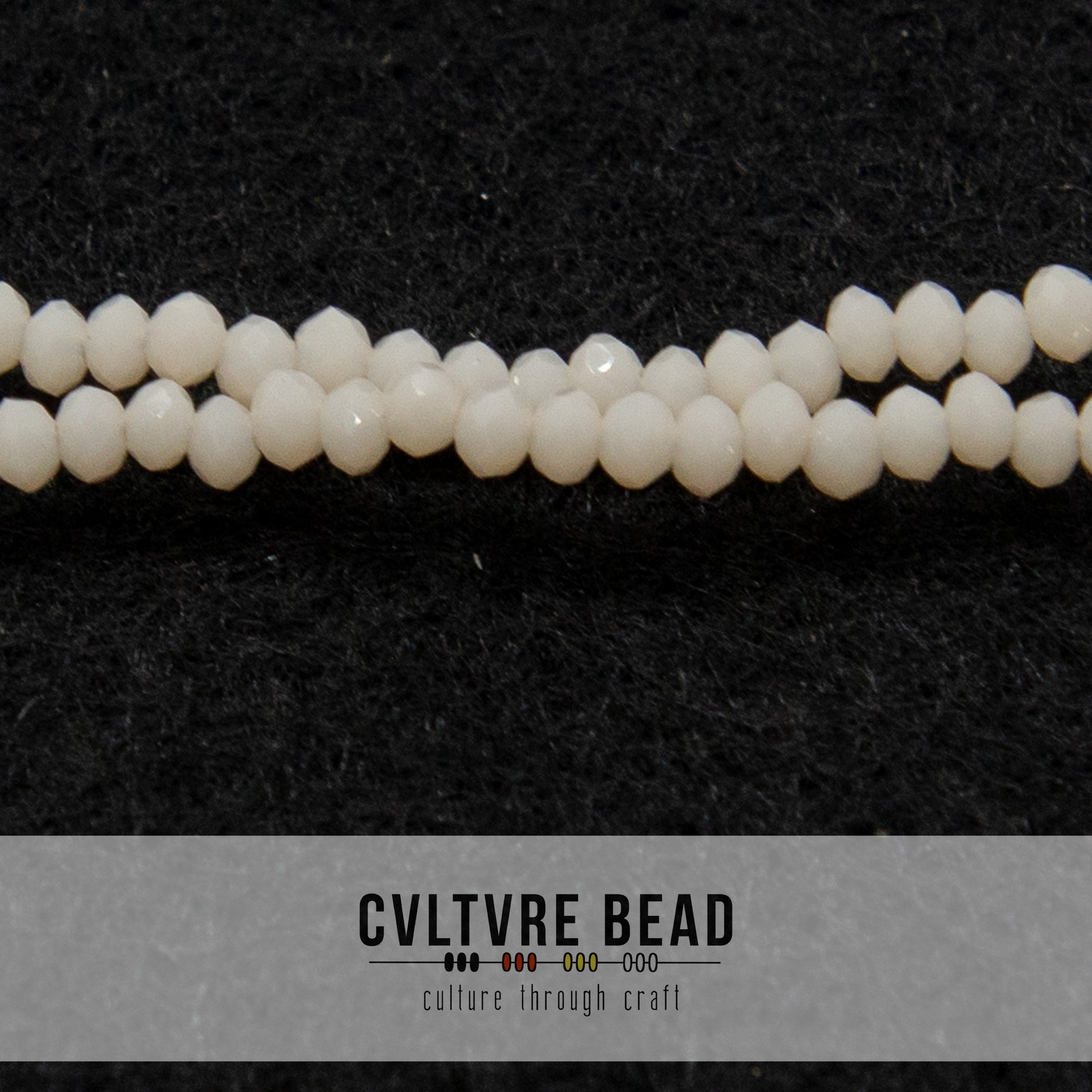 Crystal Lane Rondelle - 1.5x2.5mm -  Opaque Cream